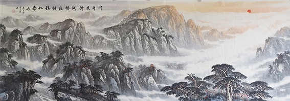 顾家深作品4《同舟共济 战胜疫情 稳如泰山》